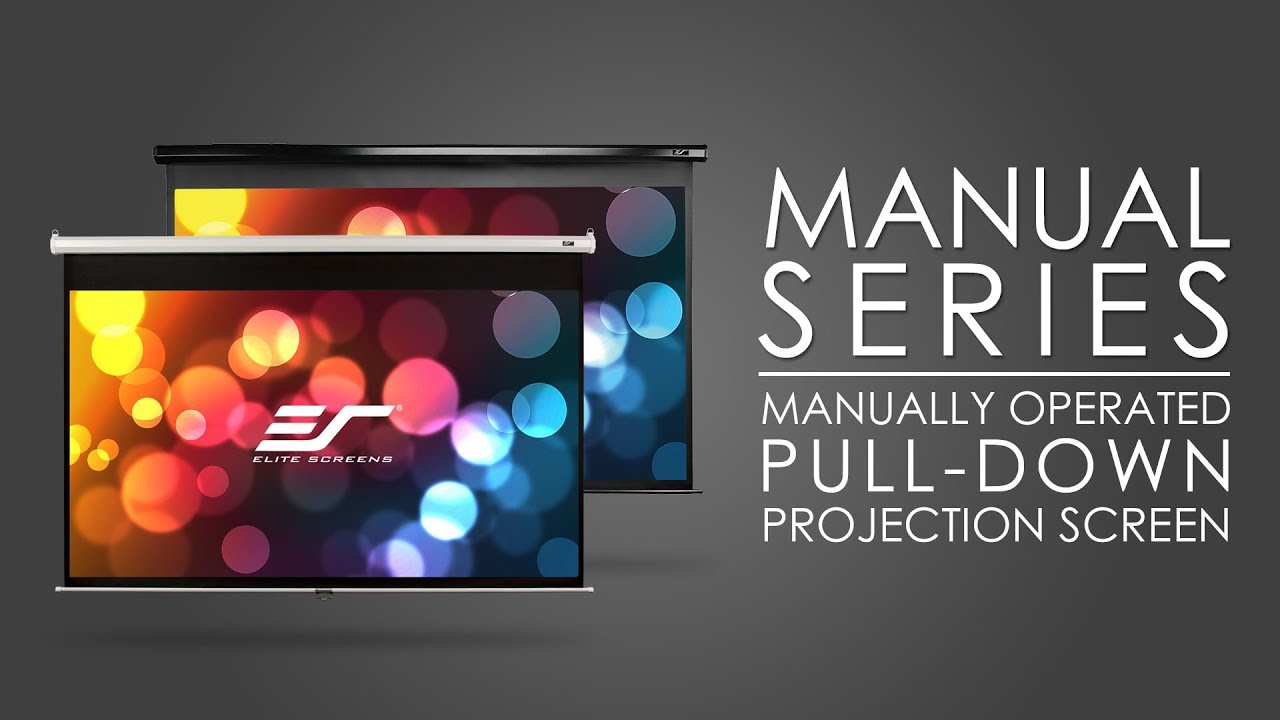 ✅ Elite Screens Manual Series - Manually Operated Pull-Down Projection Screen