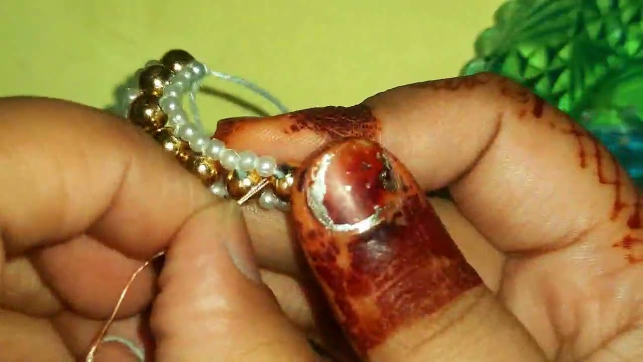 DIY laddu gopal pearl necklace making at home#trending#diy#laddugopalcollection@Riddhis_Creations