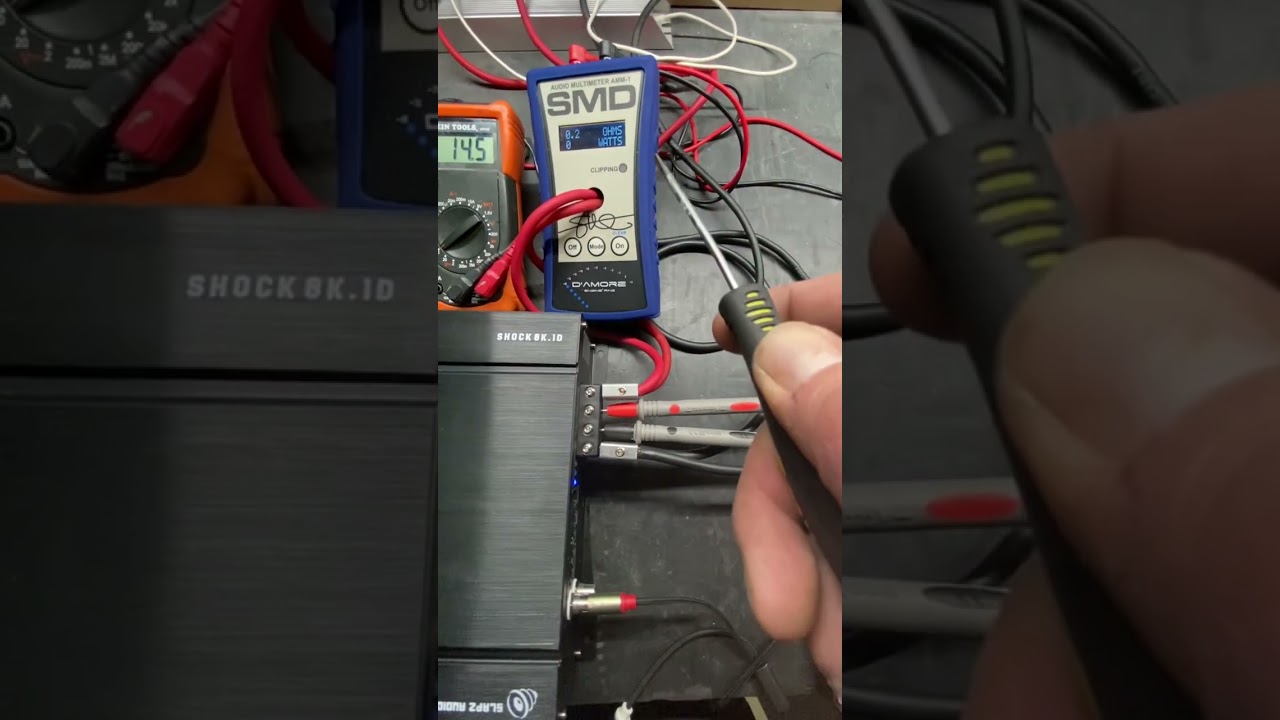 Slapz Audio Shock 8k dyno on the SMD AMM-1 8001 watts dropping to 12.3 volts