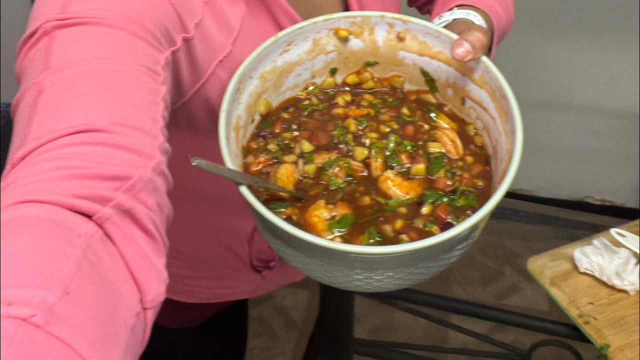 Mi rico cóctel de camarón para la cuaresma ❤️❤️#cócteles #deliciousfood #recipe 