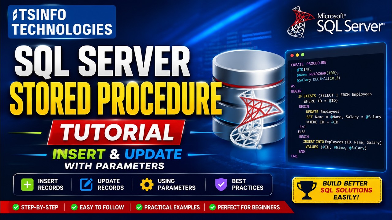 Stored Procedure in SQL Server for insert and update