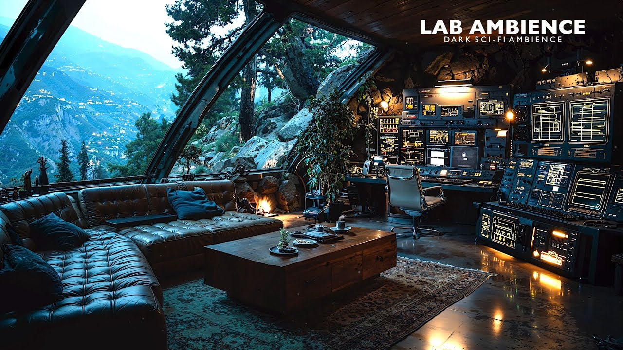 Mountain Outpost Lab – Dark Sci‑Fi Ambient Music | 4K