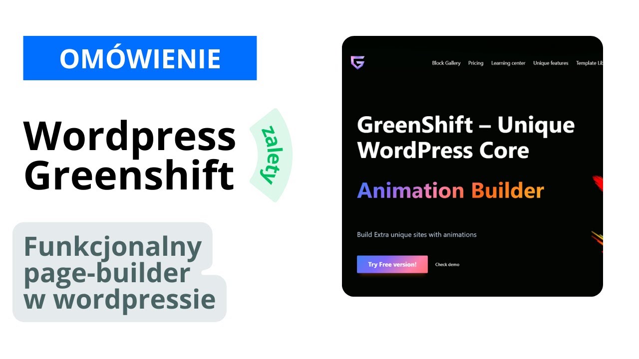 Wordpress Greenshift - Zalety, ciekawostki, tipy