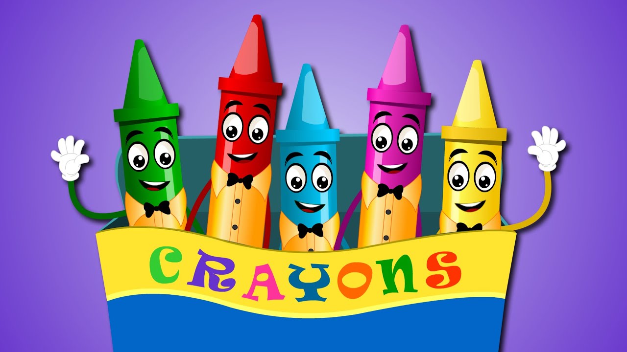 Five Little Crayons | Jumping on the Bad | Nursery Rhymes