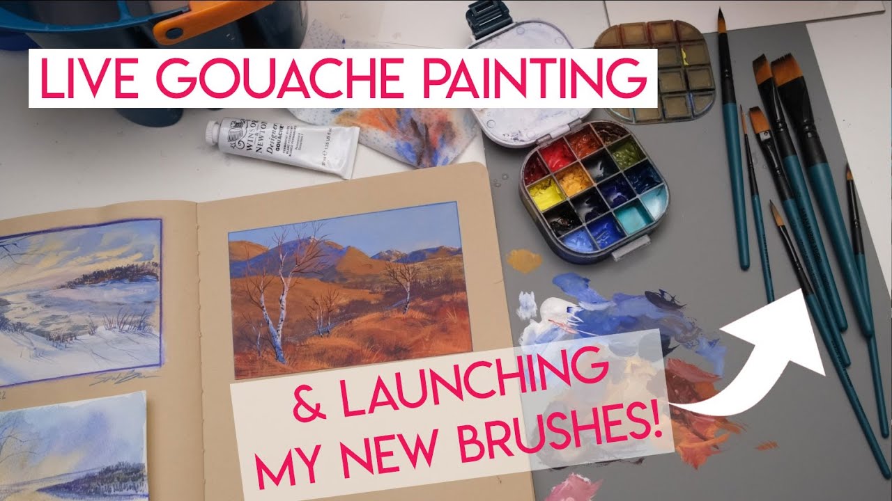 Live Gouache Painting (replay) ✶ plus live launch of my new brushes!