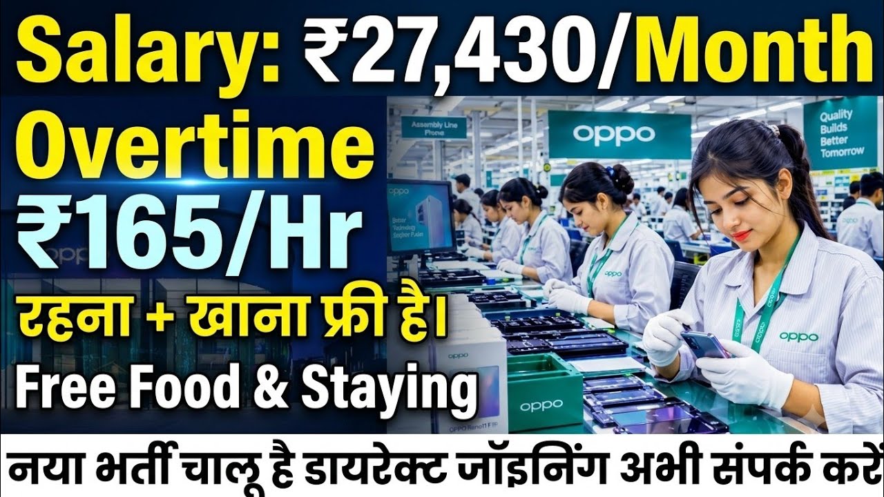 Oppo Mobile Company Greater Noida Job Vacancy 2026 / New Job Requirement Oppo Company Job Search