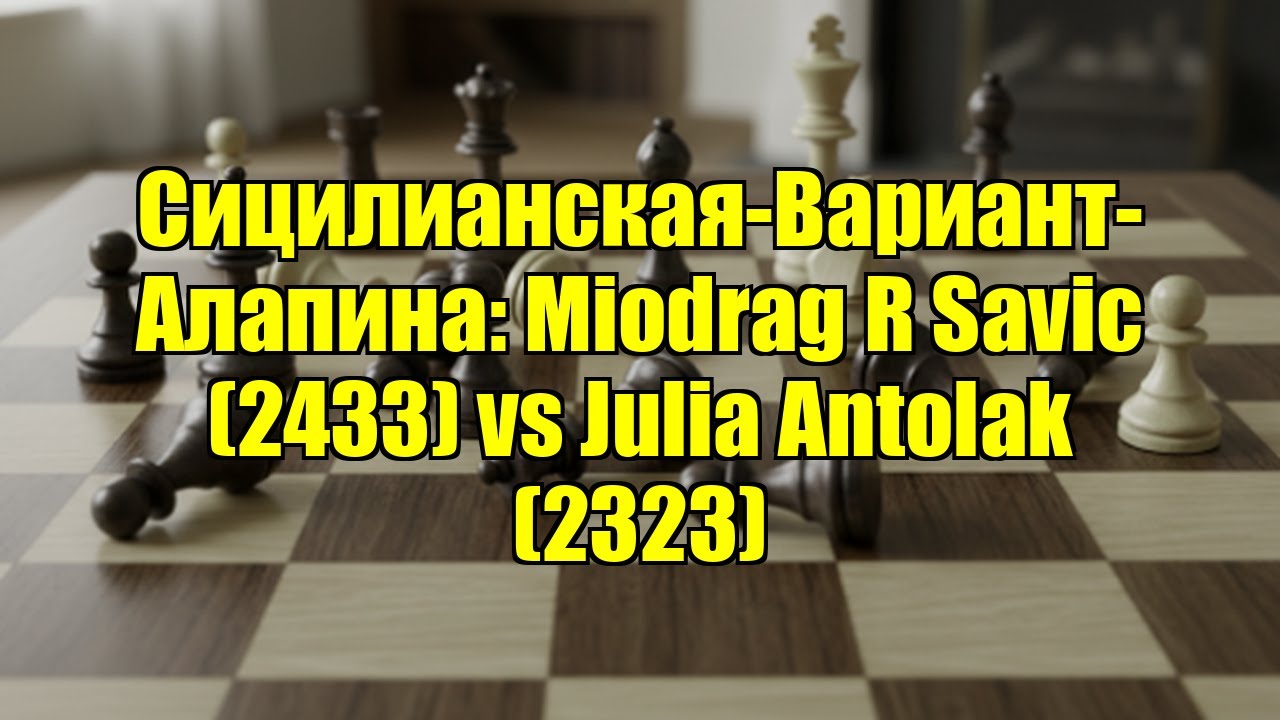 Сицилианская-Вариант-Алапина: Miodrag R Savic (2433) vs Julia Antolak (2323)