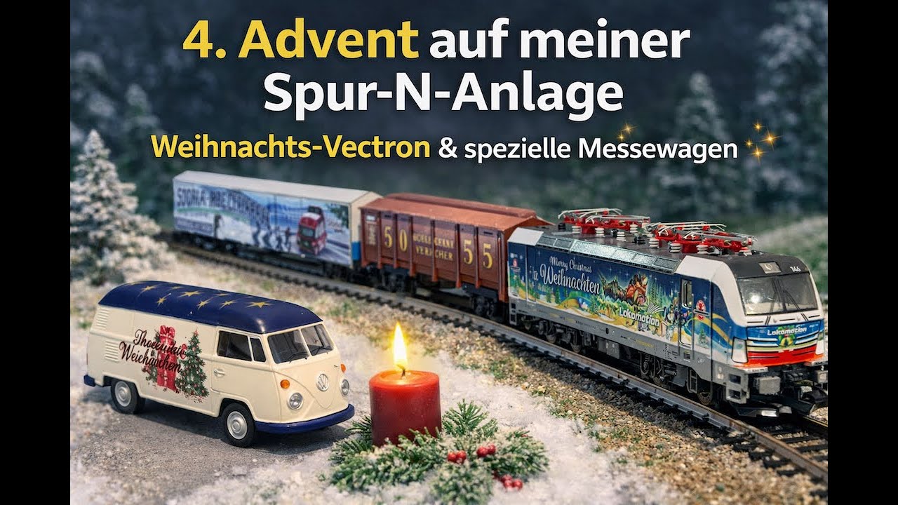 Weihnachts-Vectron im Messeglanz ✨ | Teil 4 – Advent auf meiner Modellbahn (Spur N)