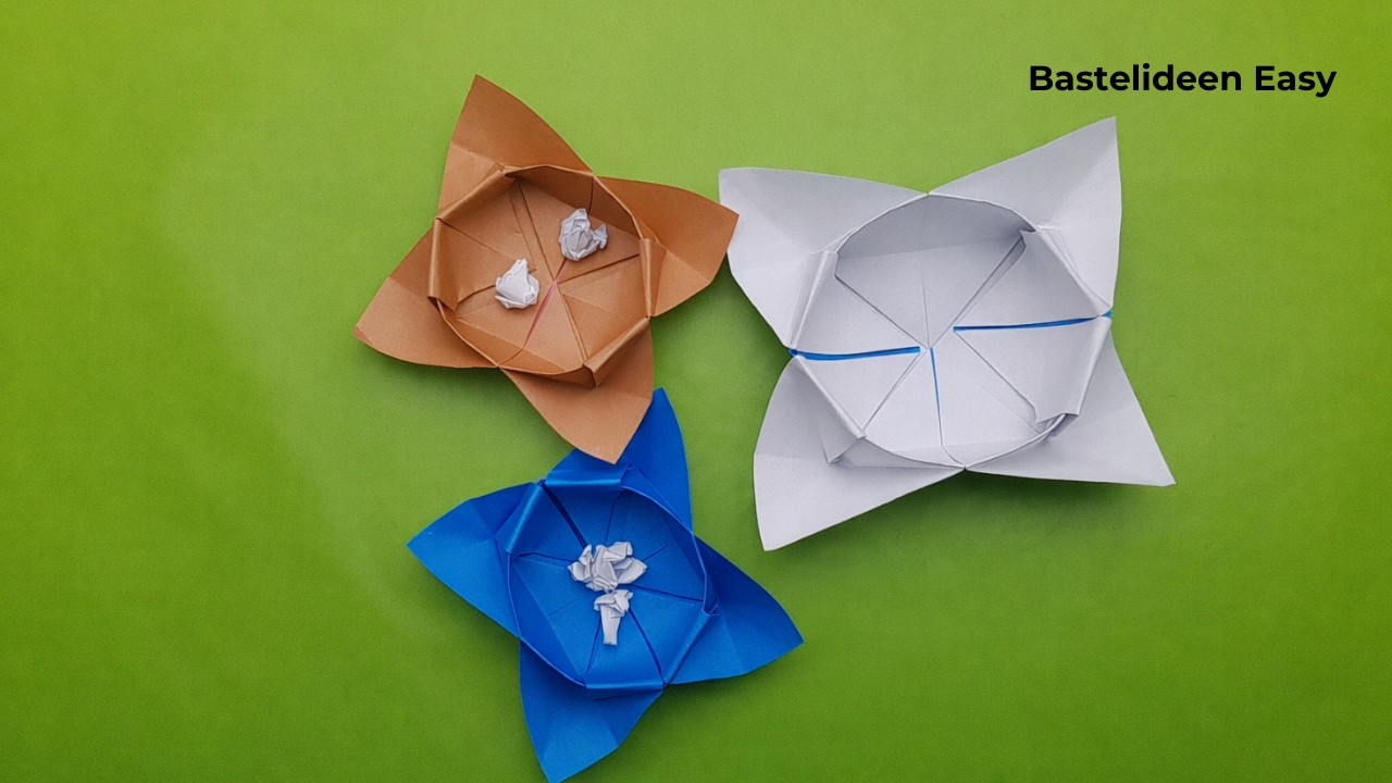 So bastelst du eine einfache Aufbewahrungsbox aus Papier – eine Origami-Box ohne Klebstoff