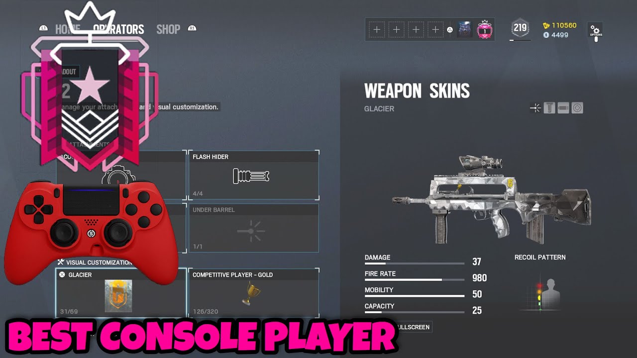 BEST CONSOLE PLAYERS SETTINGS/ATTACHMENTS - #1 Champion - Rainbow Six Siege