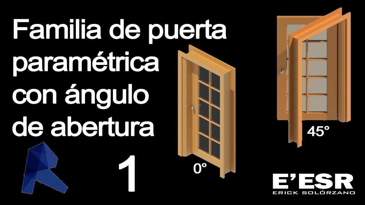 Creación de Familia de Puerta Batiente + Ángulo de abertura || REVIT || Parte 1/2