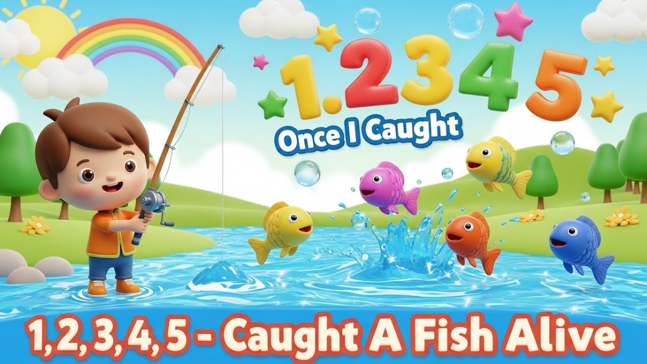 Learn Numbers 1–5 with Fish | Nursery Rhymes for Kids | NuNu Tv