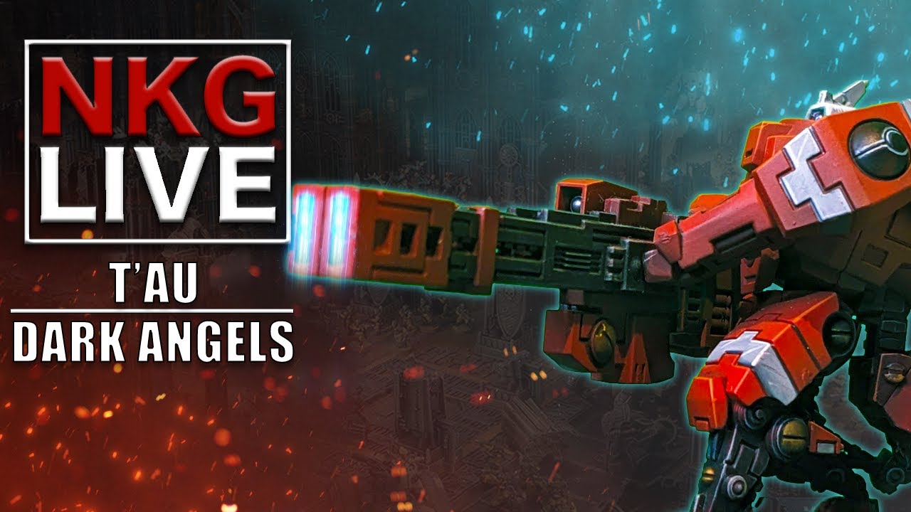 T'au vs Dark Angels - Warhammer 40k Battle Report | NKG Live