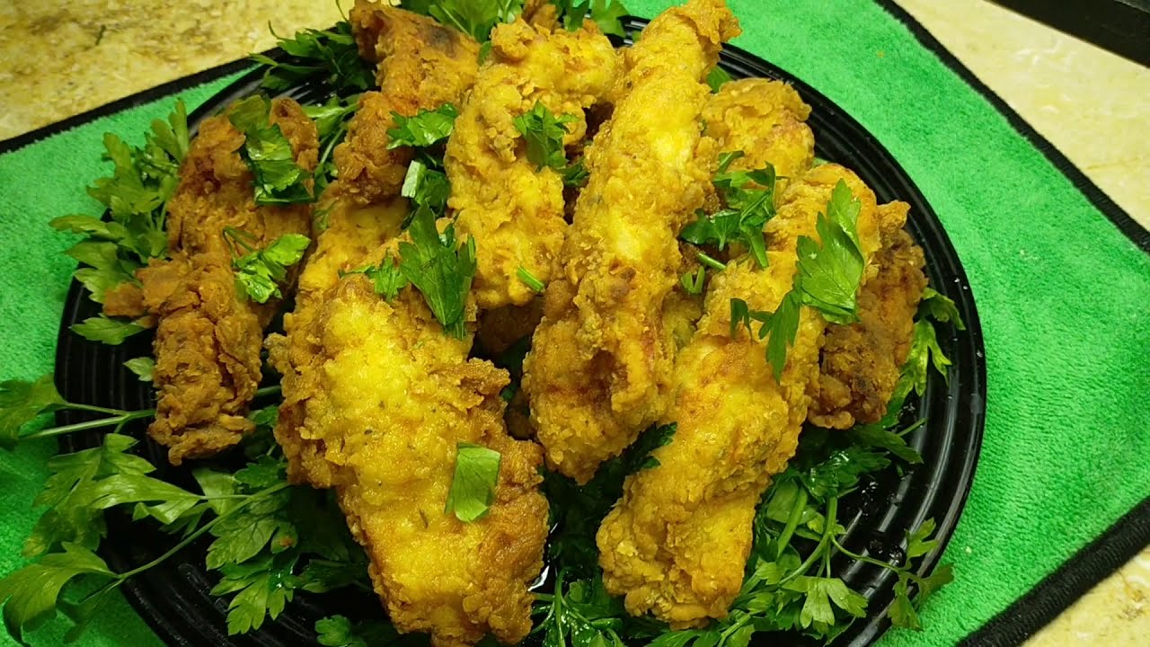 استربس الدجاج الكرسبي  المقرمش رائع جدا فى رمضان The crumbish chicken sprinkle is very wonderful i
