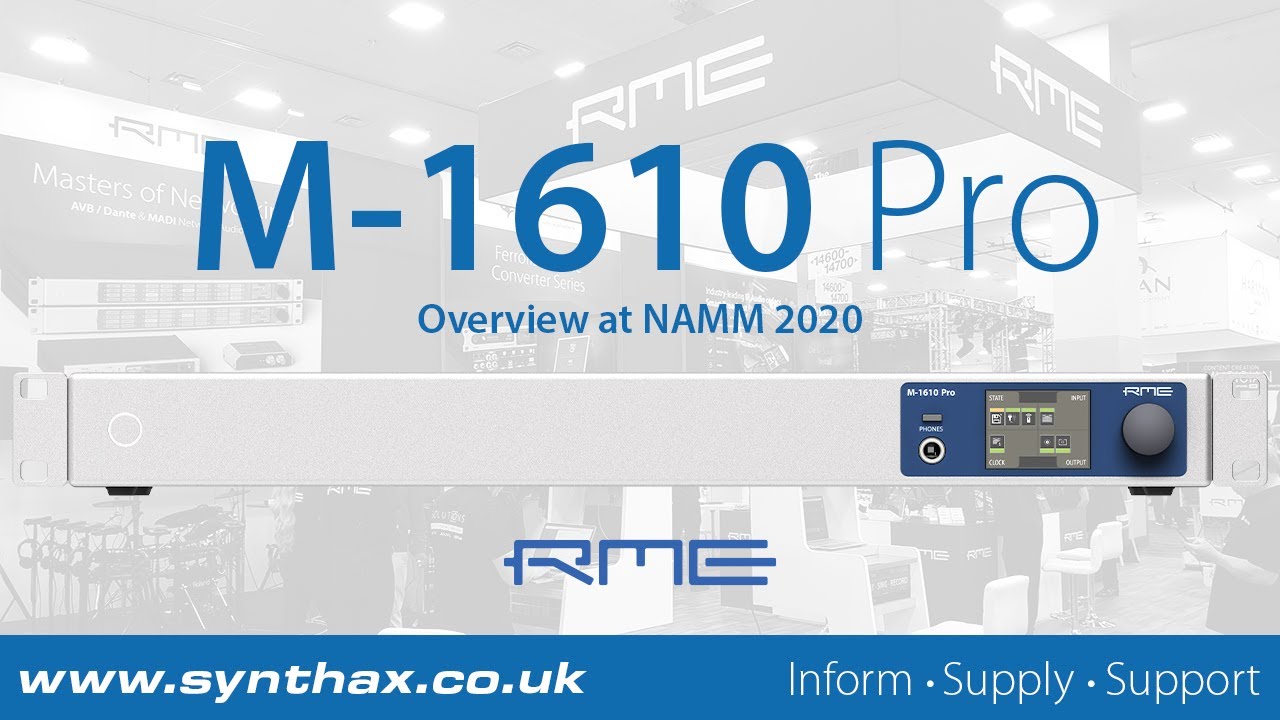 RME M-1610 Pro Overview at NAMM 2020: 16/10-Channel AD/DA with MADI & AVB