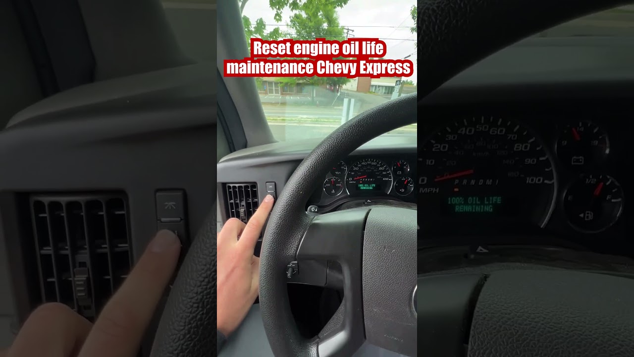 Сброс срока службы моторного масла для поддержания Chevy Express