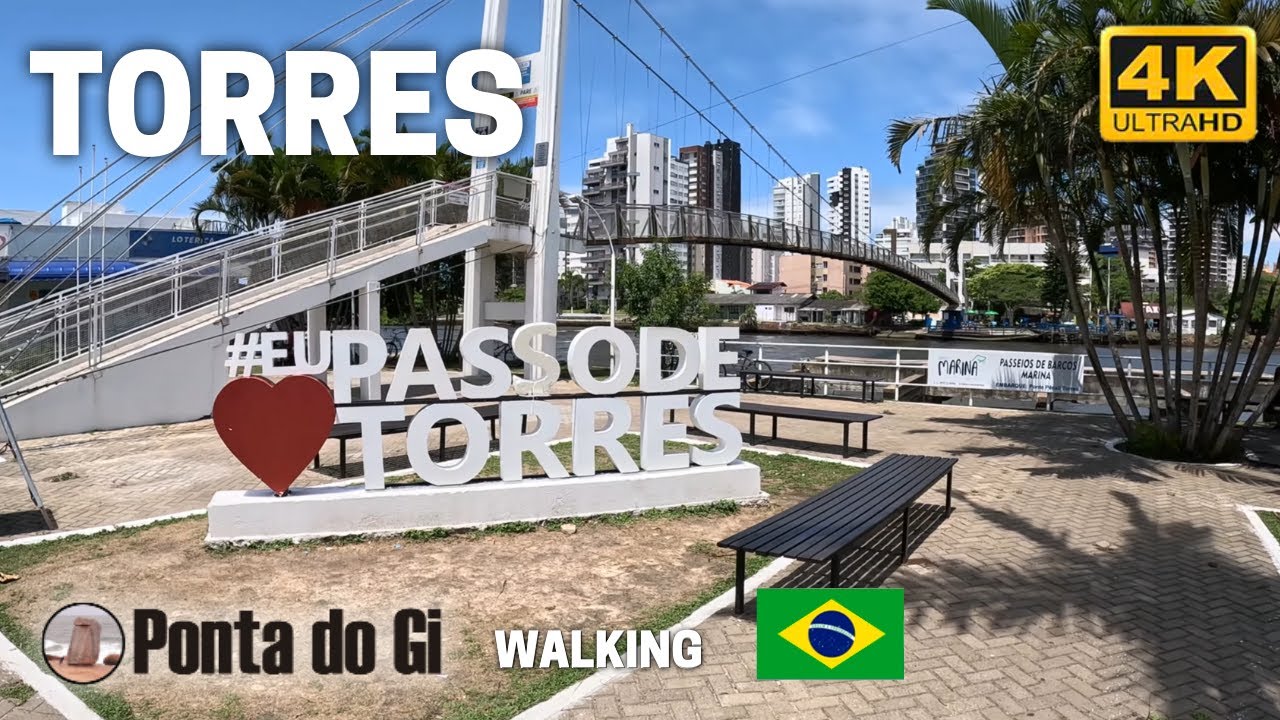 El Encanto del SUR de BRASIL #walking TOUR 4K 2025 Costa de TORRES a PASSO DE TORRES  SANTA CATARINA