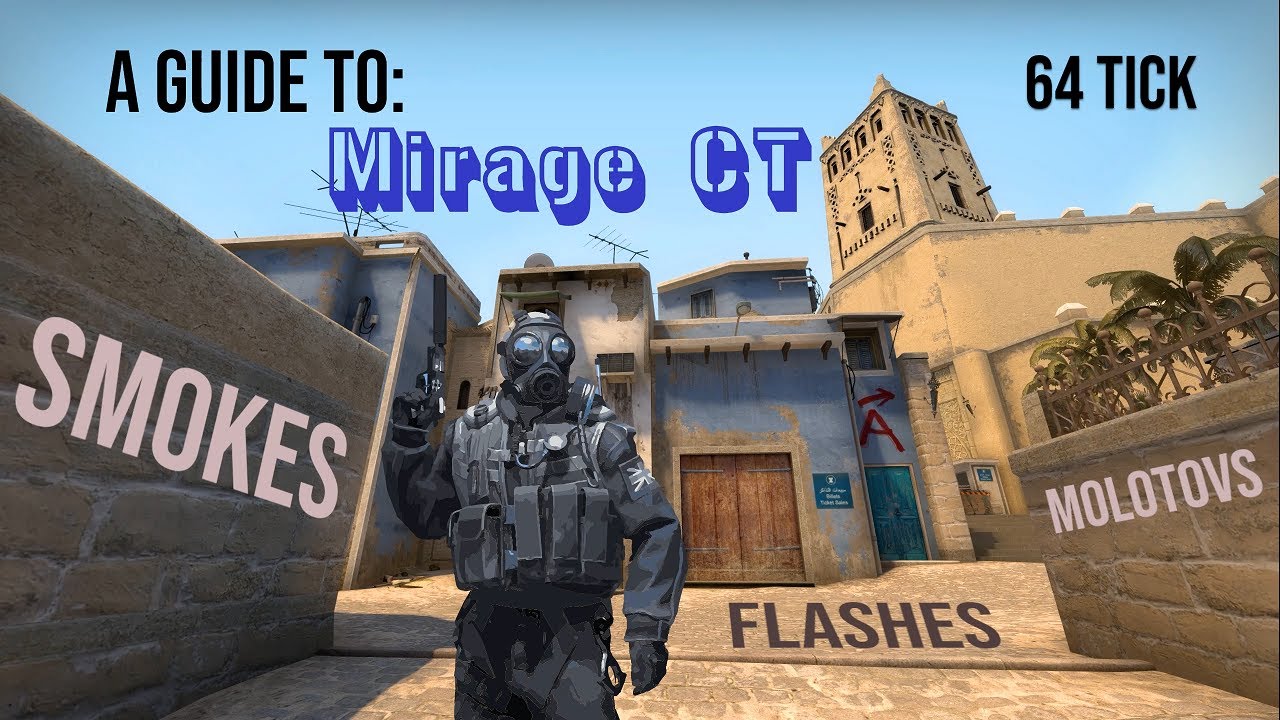 CSGO GUIDE: MIRAGE CT SIDE Smokes, Flashes & Molotovs 2021 (64 Tick)