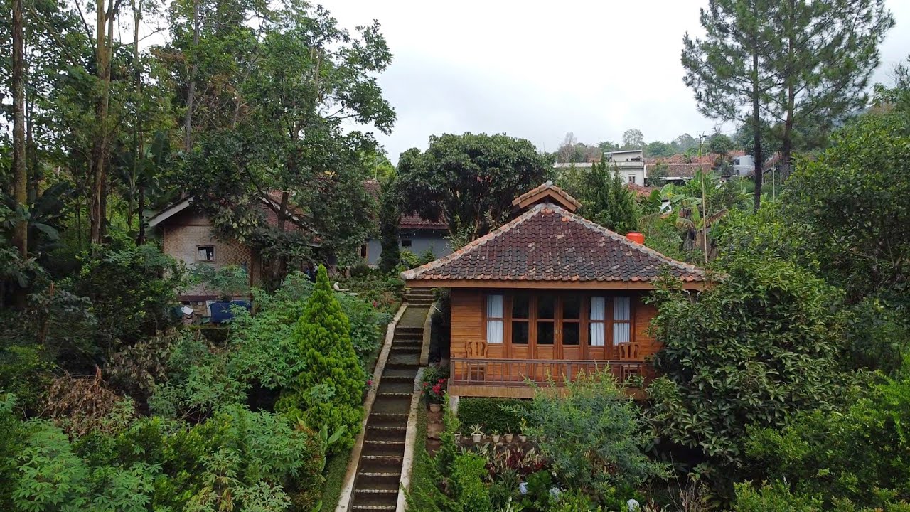 Hidup Di Desa‼️Tinggal Di Rumah Villa Unik Dihiasi Taman Bunga Indah