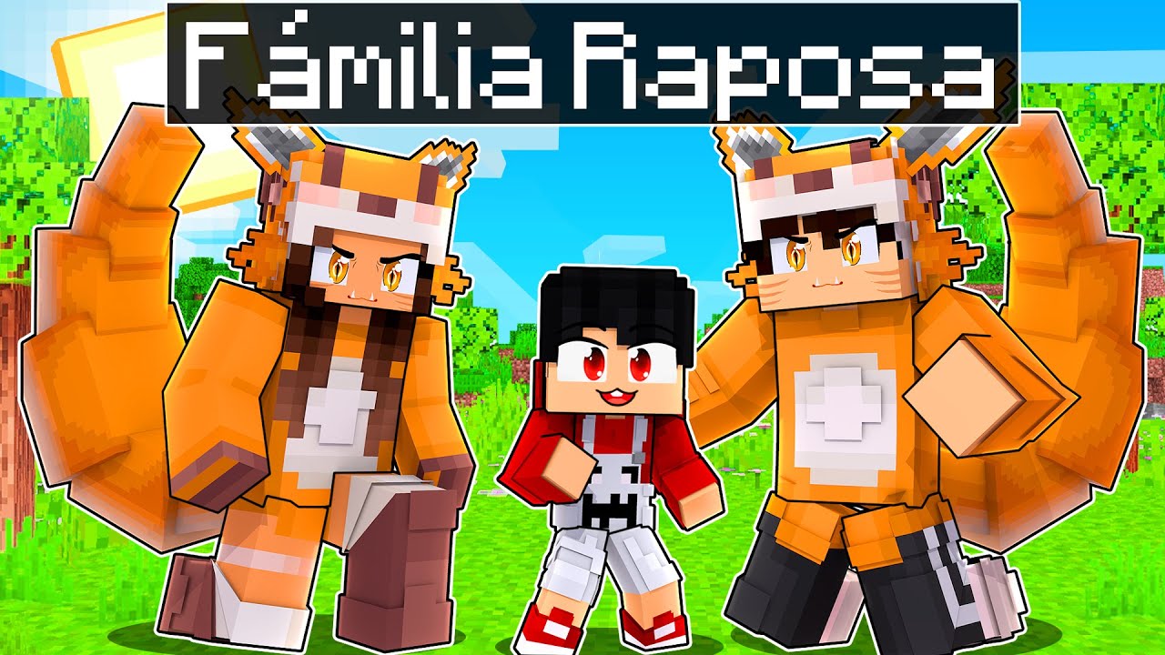 P3DRU foi ADOTADO pela FAMÍLIA RAPOSA no Minecraft