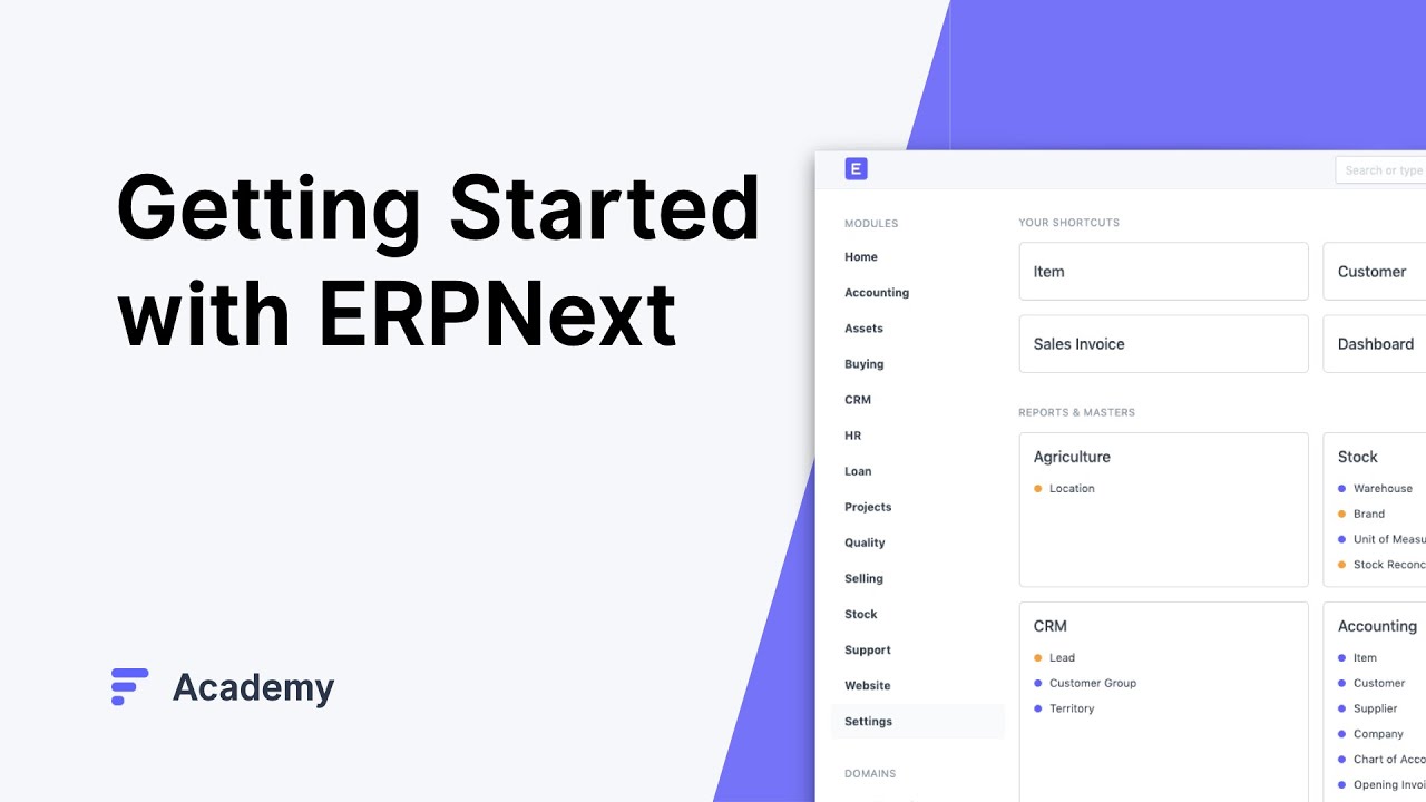 Getting Started with ERPNext - ERP tutorial