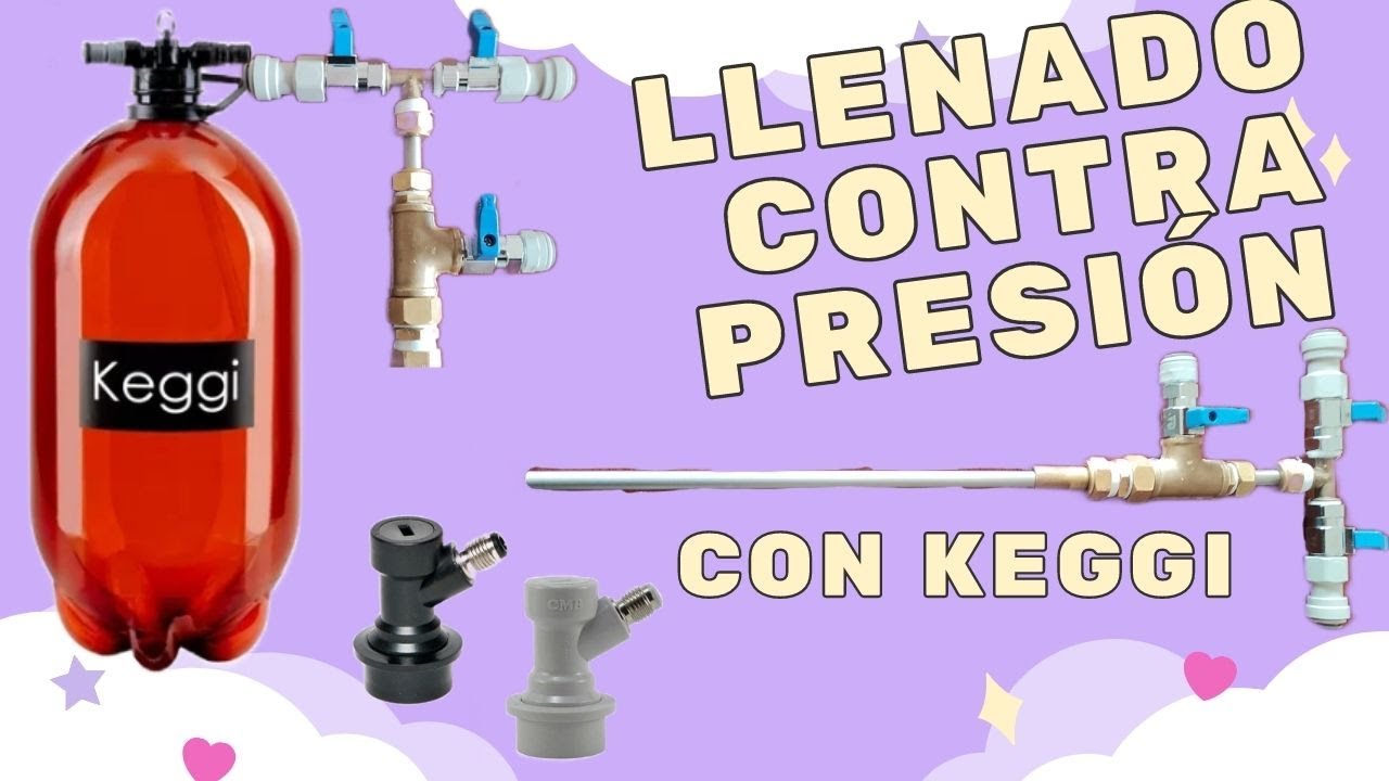 llenar usando contra presión y barril de PET Keggi. Cerveza Artesanal Saga.