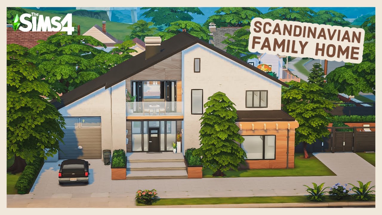 Modern Scandinavian Family Home 🤍 The Sims 4 Speed Build | No CC