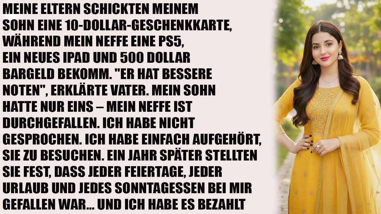 Meine Eltern gaben meinem Sohn 10 $, meinem Neffen PS5, iPad & 500 $ – Ungerecht!