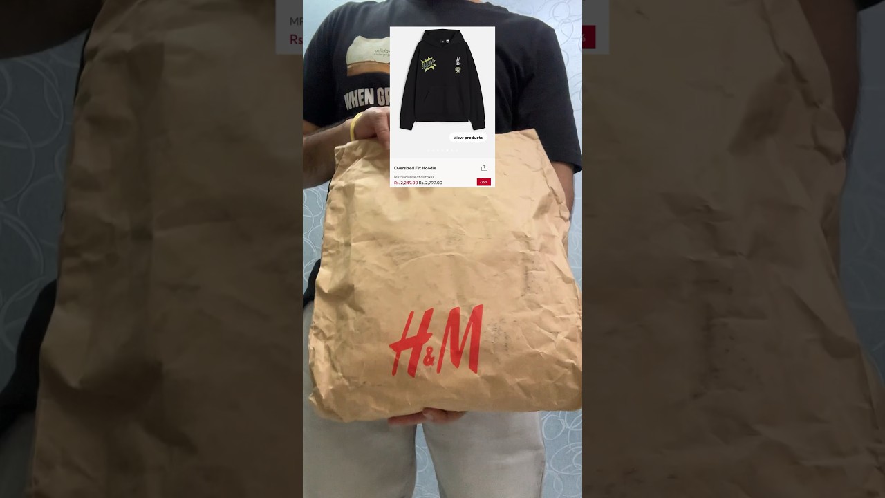 H&M Oversized Fit Hoodie Unboxing #shorts