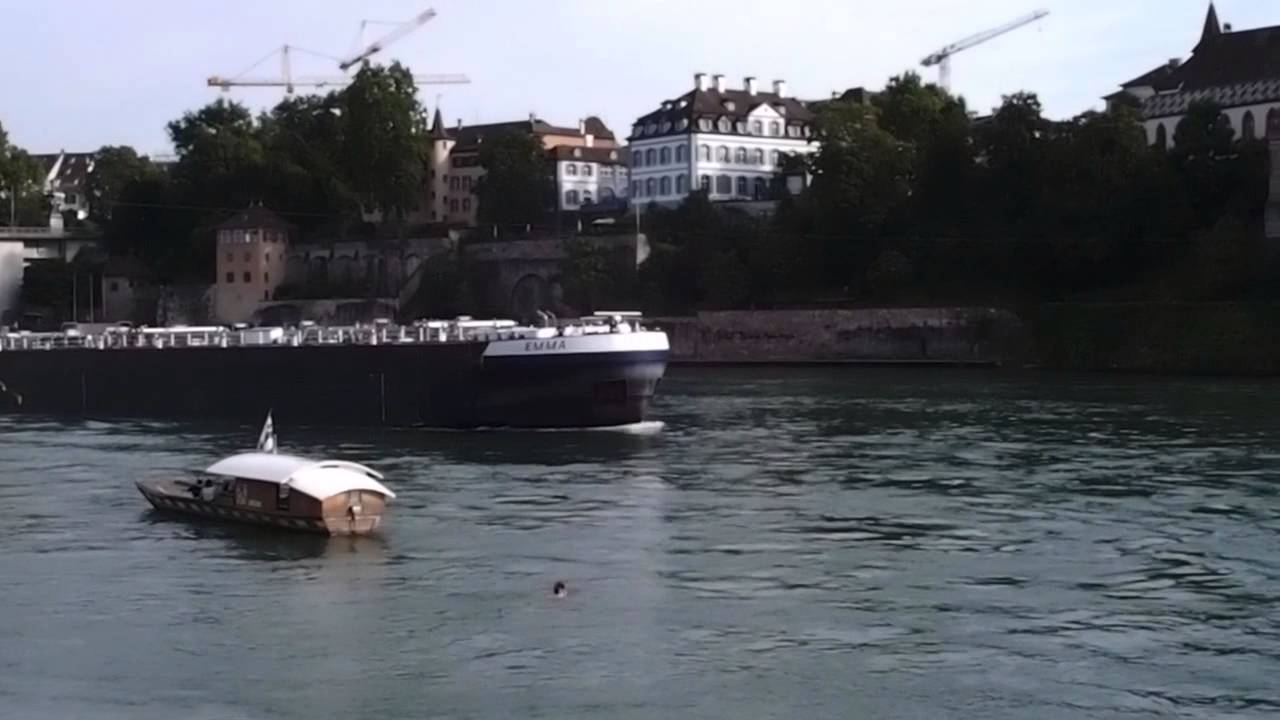 Tankschiff EMMA auf dem Rhein, Basel 06/2014