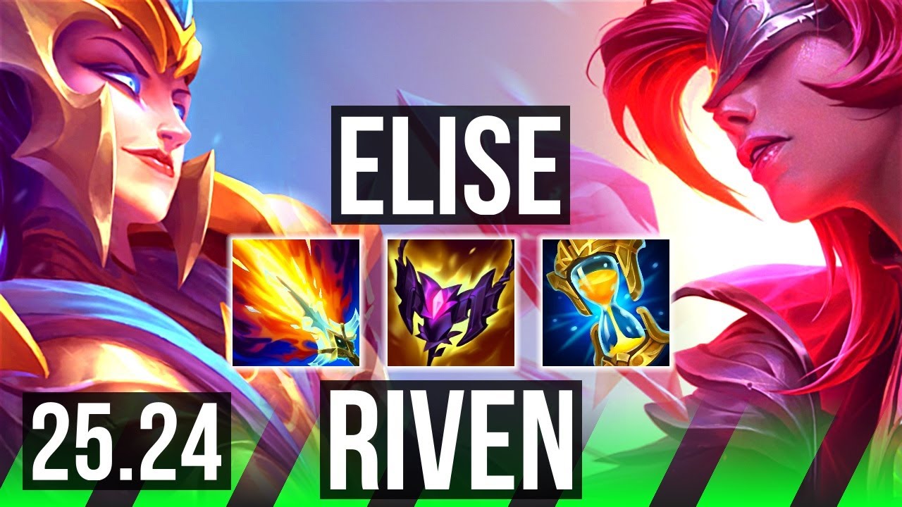 ELISE vs RIVEN (JGL) | Perfect KDA: 17/0/4 | EUW Grandmaster | 25.24