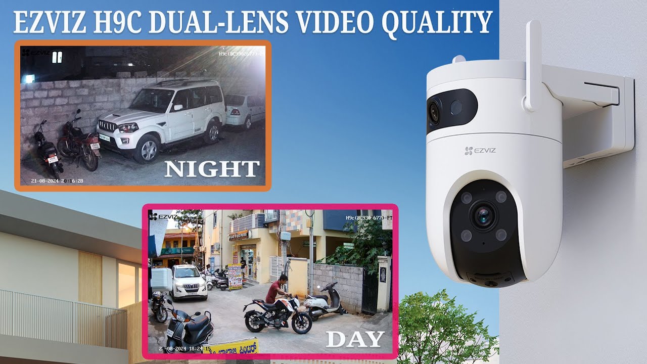 Ezviz H9C Dual Lens 3K 5MP Camera: Night & Day Video Quality Sample Footage