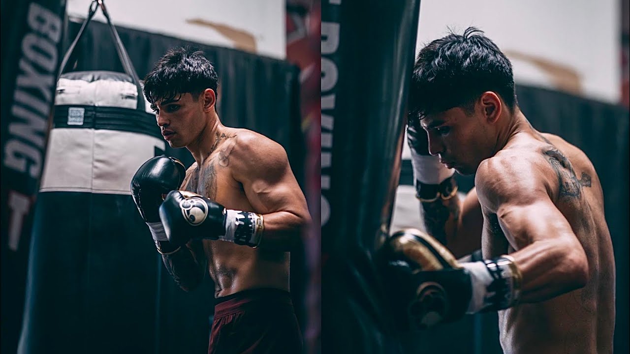 Ryan Garcia DENTS the Heavy Bag w/ SCARY Punching POWER in Training for Gervonta Davis Fight