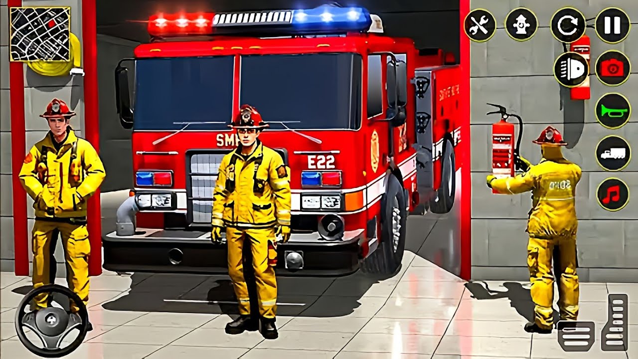 US Firefighter Rescue Truck 3D - 911 Emergency Fire Truck Rescue Simulator - Android Gameplay 