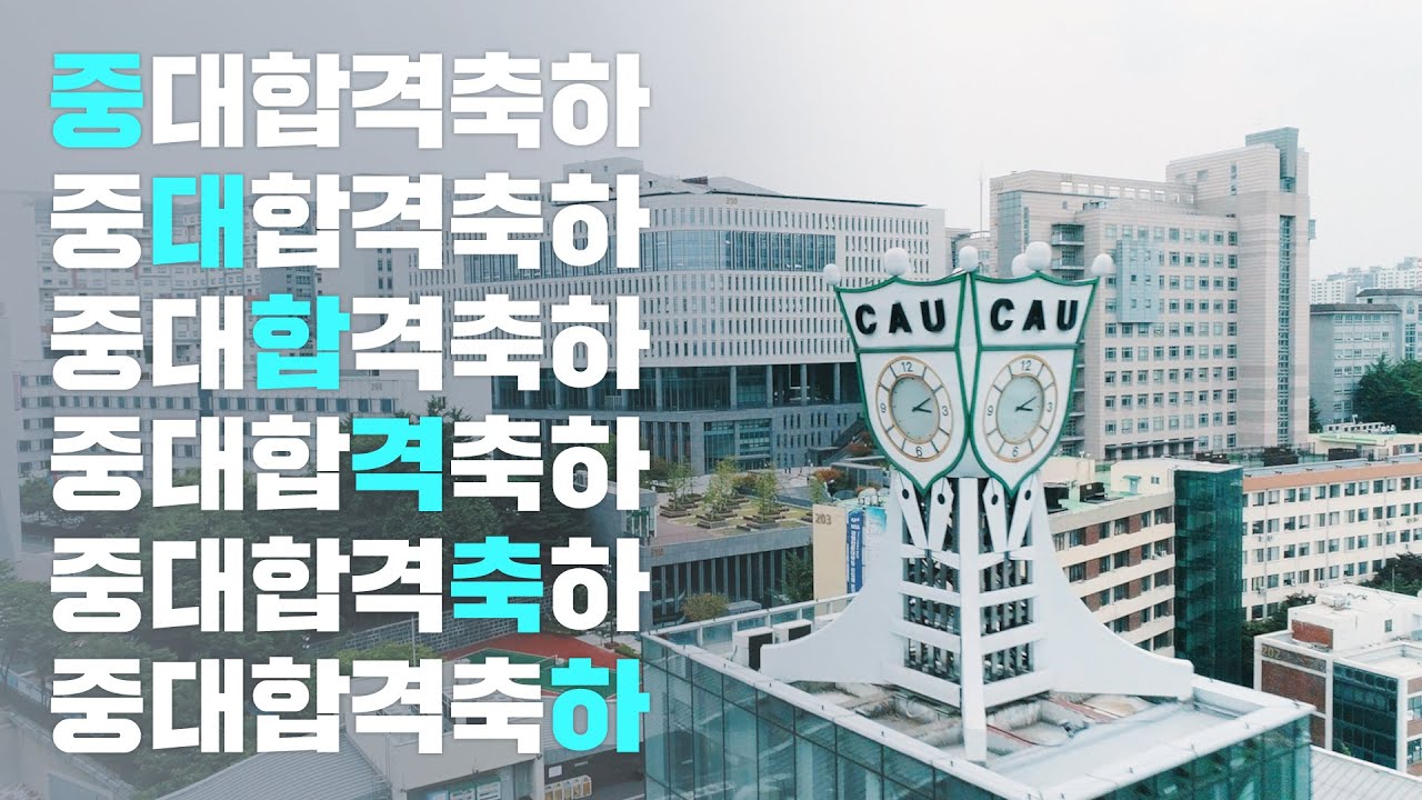 중앙대학교 2025학년도 합격축하영상