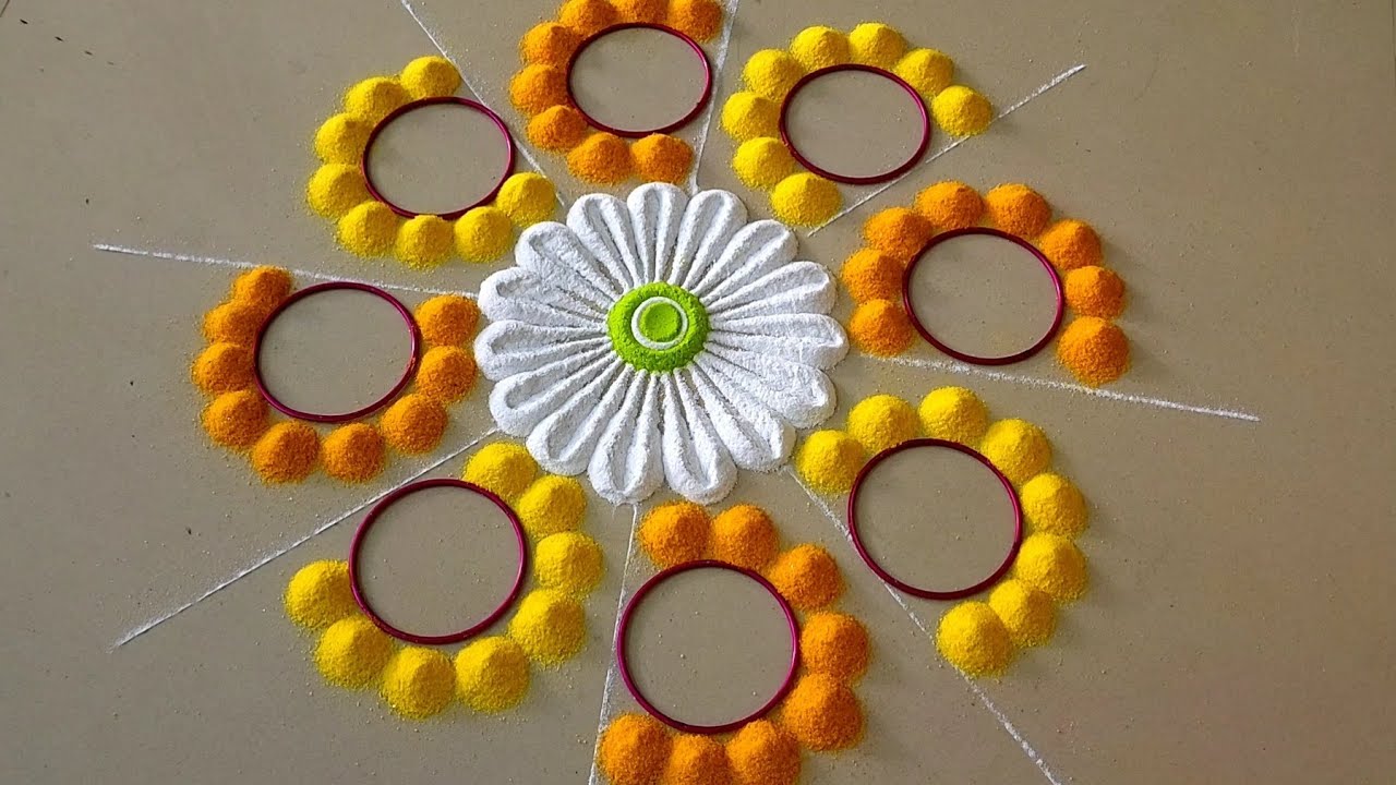 New Simple Rangolis For Diwali | Diwali Rangolis | Diwali kolam | Satisfying Videos | Top Rangoli