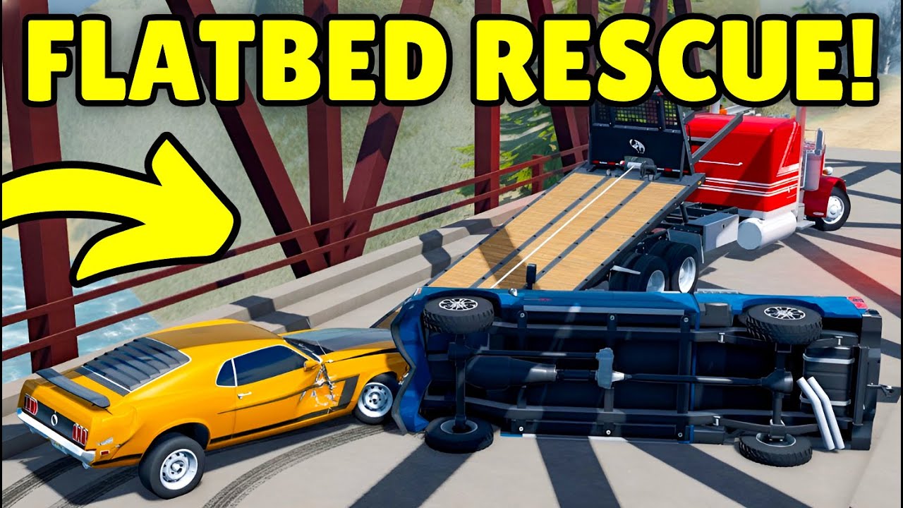 I Used the NEW Semi Flatbed to Rescue a Massive Crash in APM | Roblox American Plains Mudding