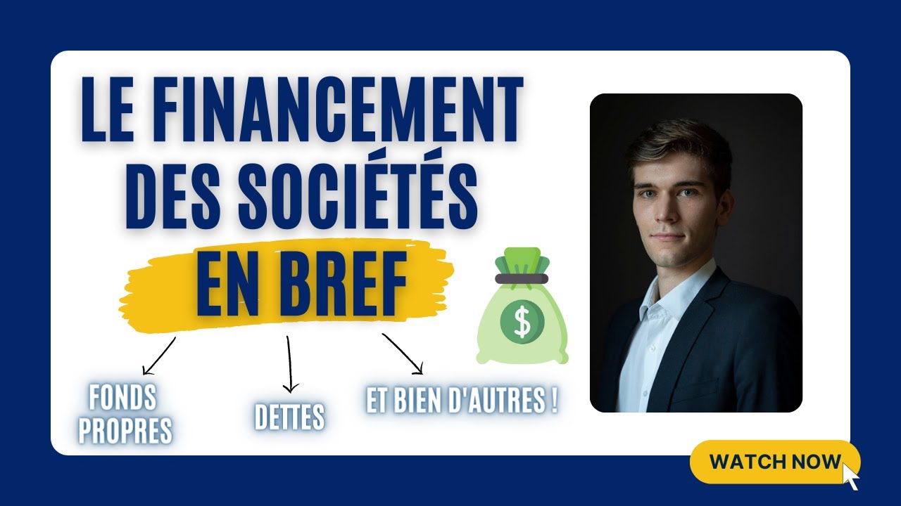 QUELS SONT LES DIFFÉRENTS TYPES DE FINANCEMENT D'UNE SOCIÉTÉ ? (UNE NOTION FINANCIÈRE EN BREF #2)