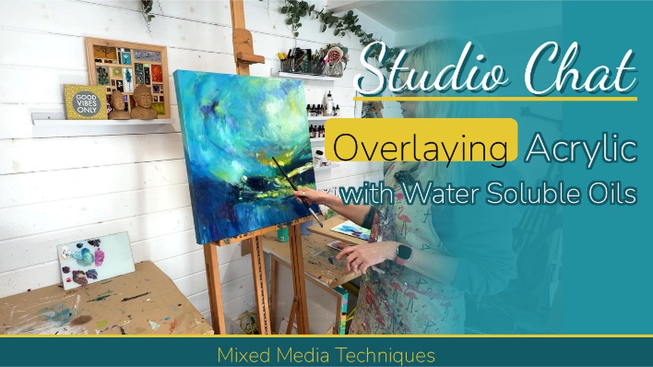 Studio Chat: Working with Water Soluable Oils over Acrylic