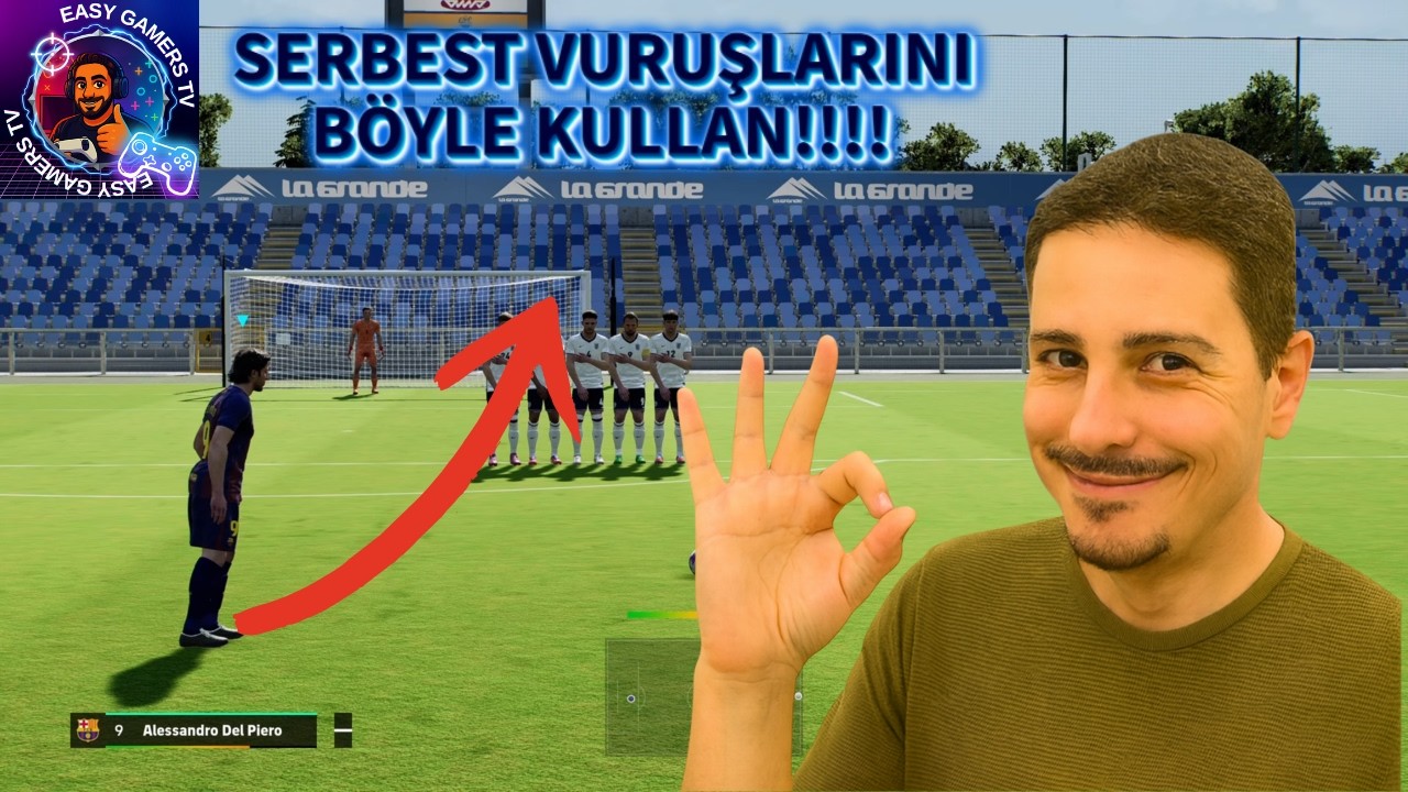 SERBERST VURUSTAN BU ŞEKİLDE GOL AT!! E FOOTALL2026 T&Uuml;RK&Ccedil;E FREEKICK KULLANMA REHBERİ
