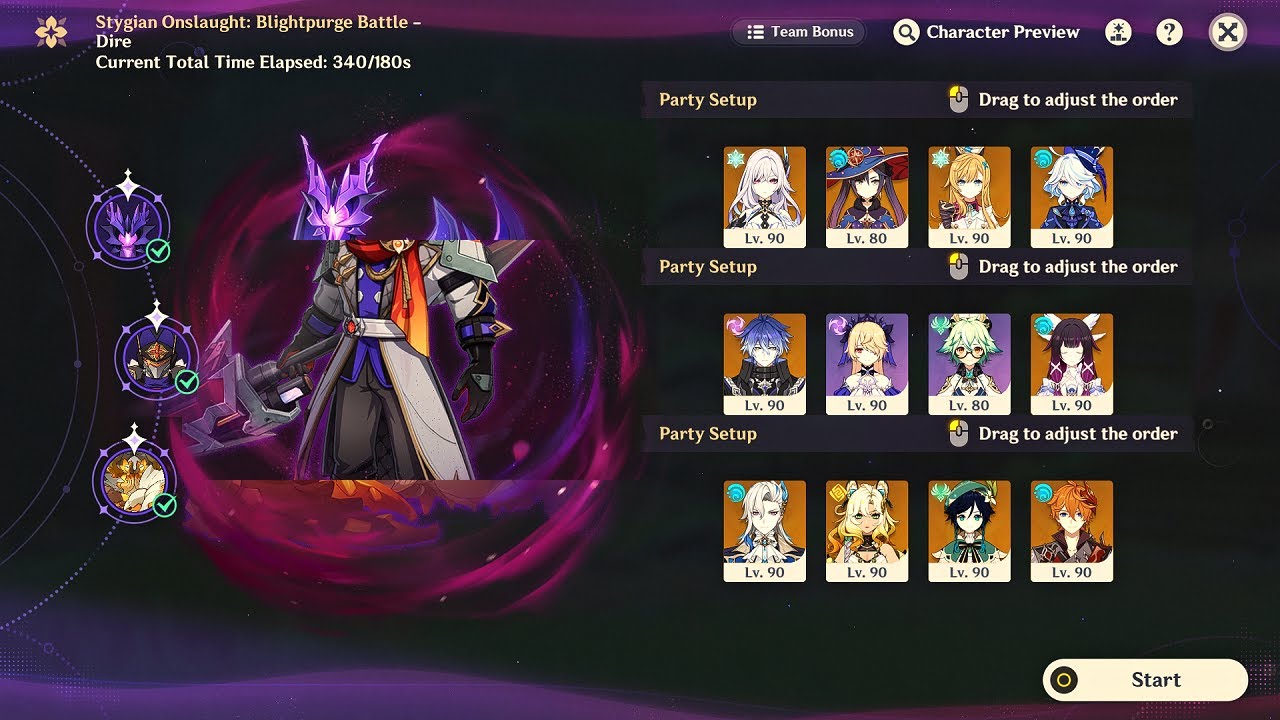 Skirk Freeze, Flins Lunar-Charged and Neuvillette with Tartaglia — Stygian Onslaught 6.3 | Dire