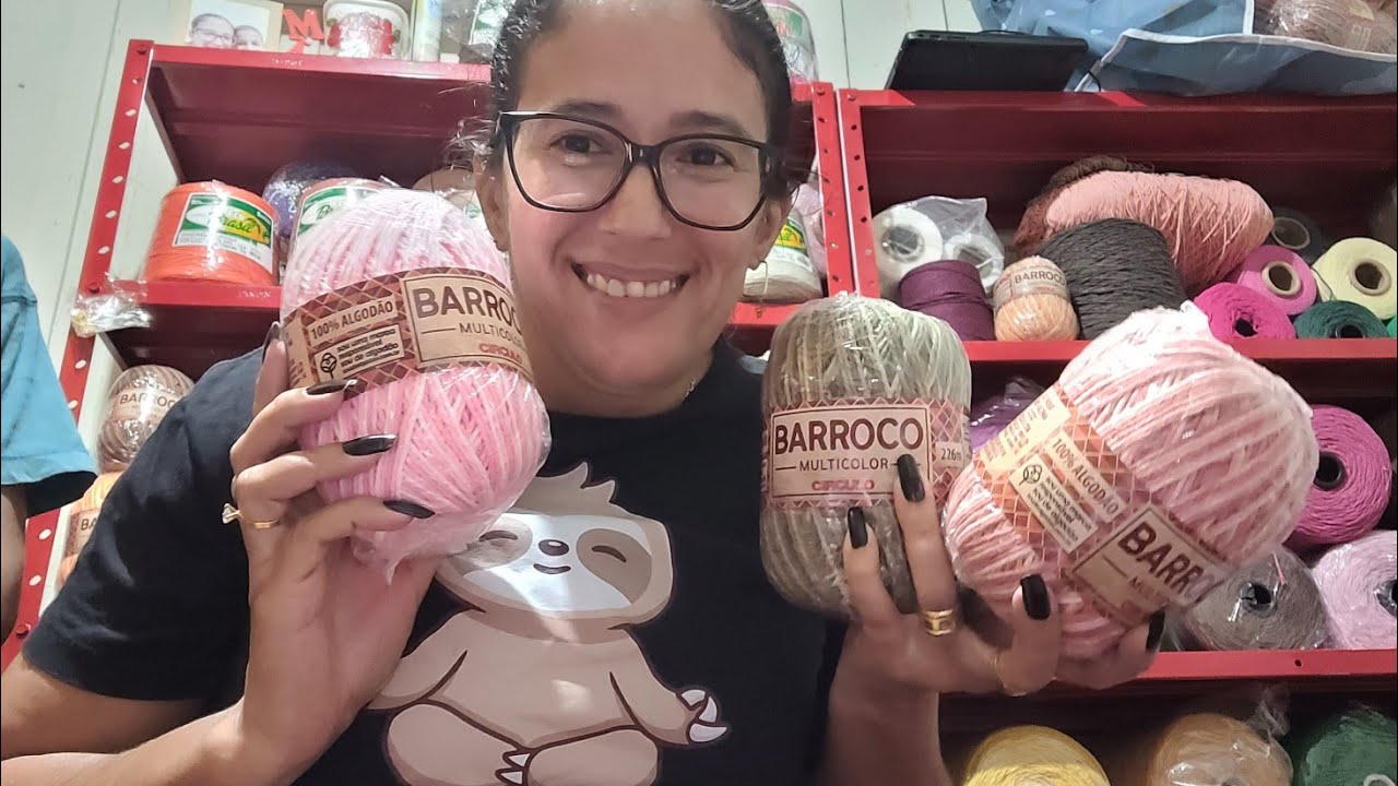 Ganhei barroco de presente 🎁  e compras de barbantes 