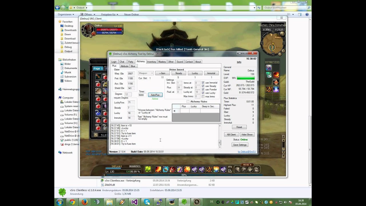vSro Alchemy Tool | Plus, Attribute, Blues