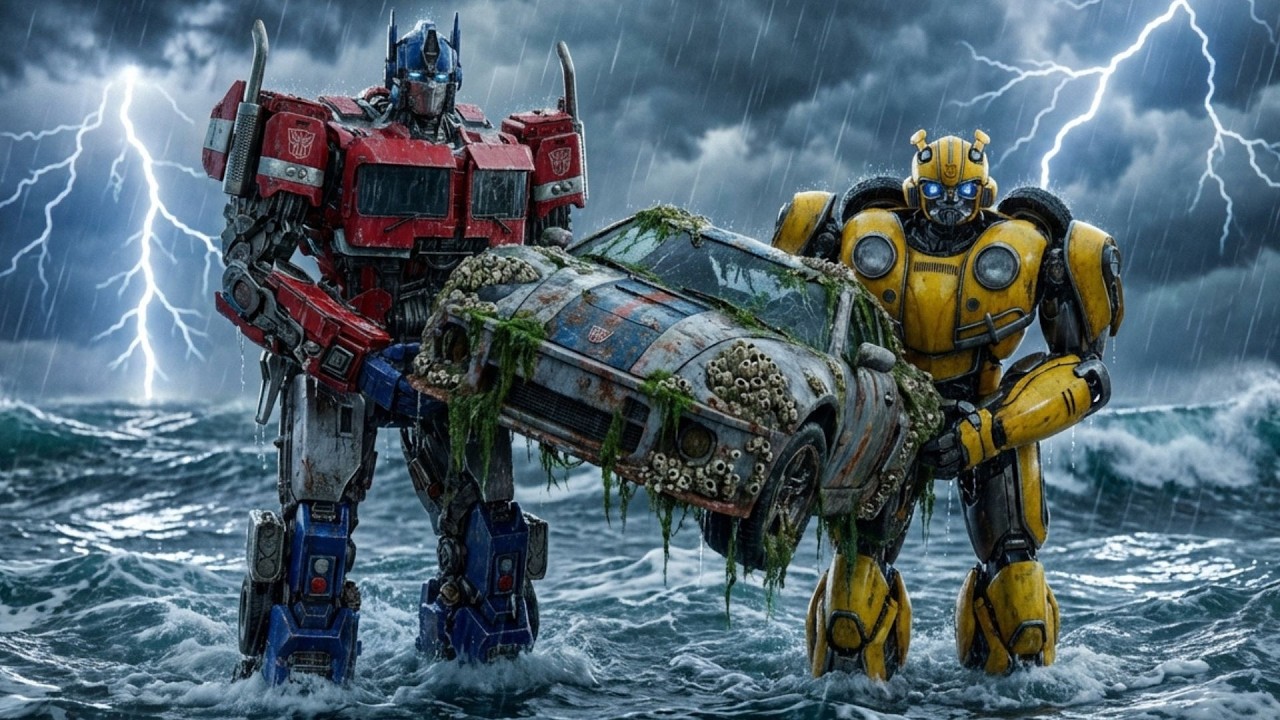 Optimus Prime & Arcee Restoring Abandoned AUTOBOT JAZZ Found in Ocean: 20 Years Underwater | ASMR