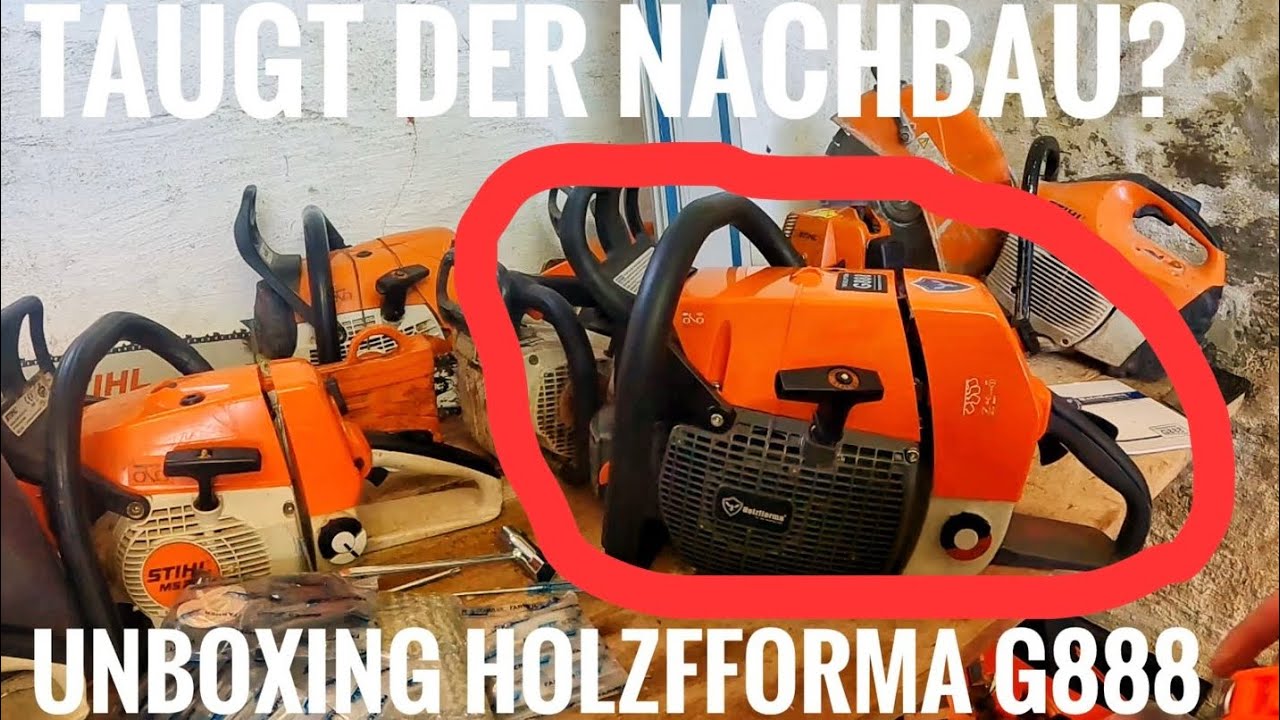 Farmertec Holzfforma G888 Motorsäge unboxing, Stihl MS 880 Nachbau aus China, Taugt sie was?