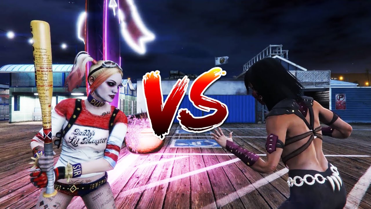 Harley Quinn VS Mileena - Death Battle (GTA 5)