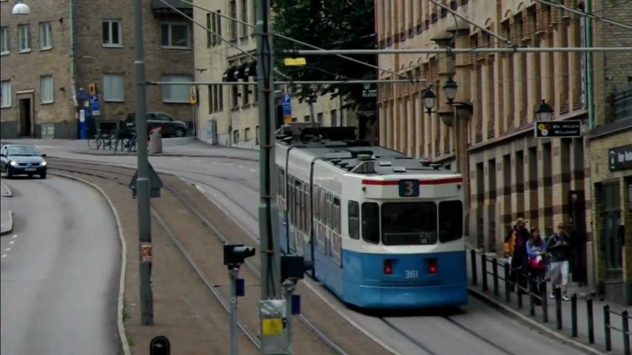 Trams in Gothenburg Sweden. Straßenbahn Göteborg Schweden 2011