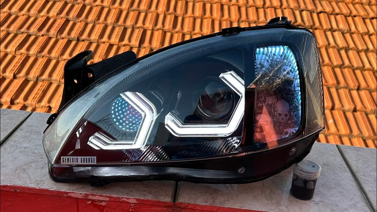 Farol Corsa Concept com lateral em Caveira