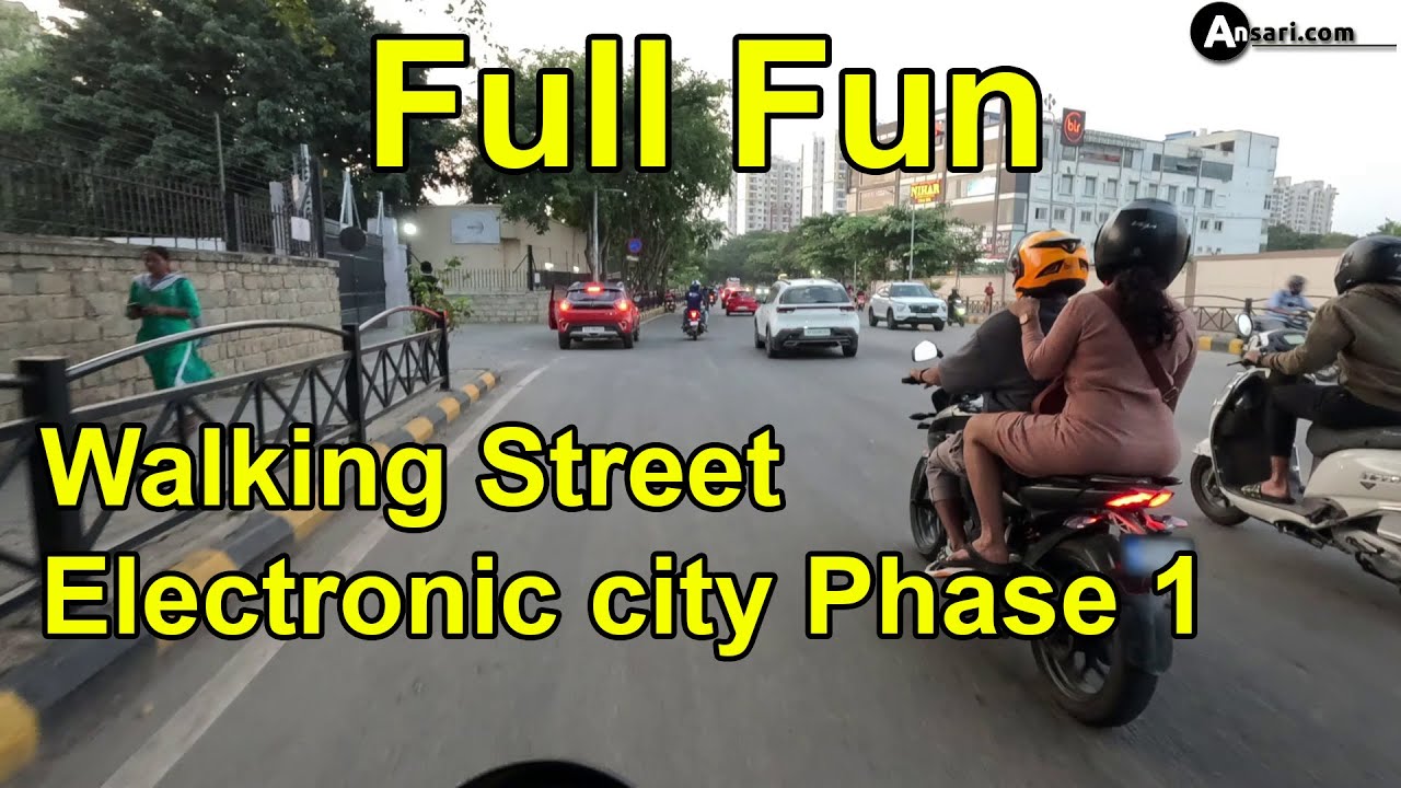 Electronic City phase 1 Walking street in Bangalore Best Night Life \ Bar\Pub\ shoping\ Resto.
