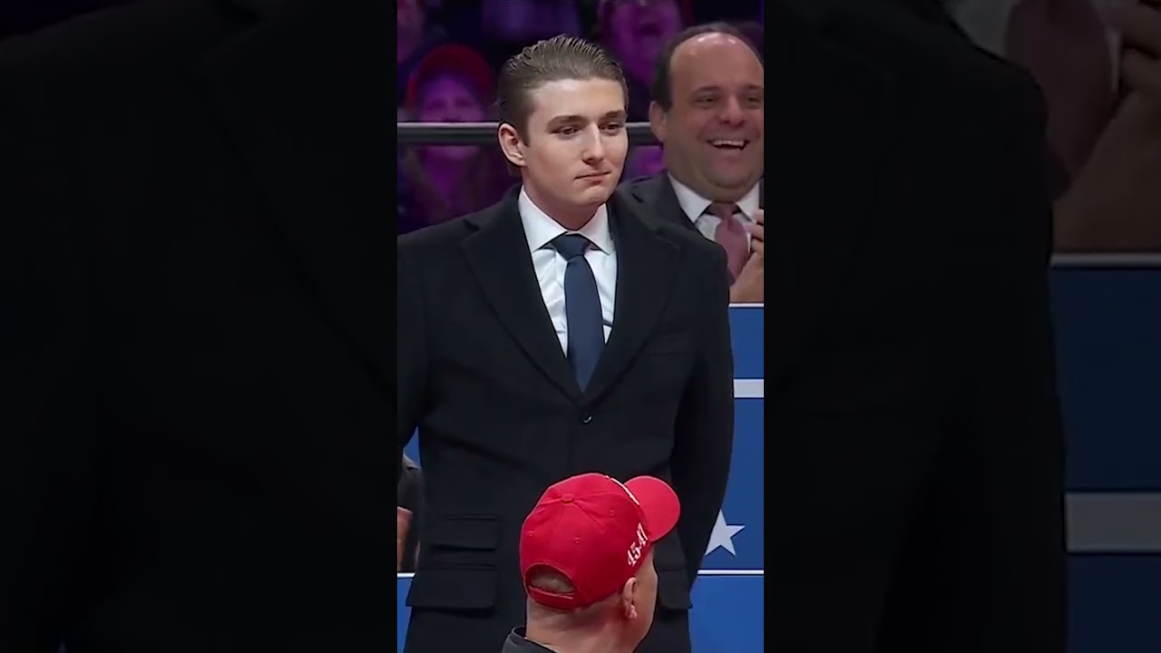 President Trump highlighting his son Barron during his speech on his success with the youth vote